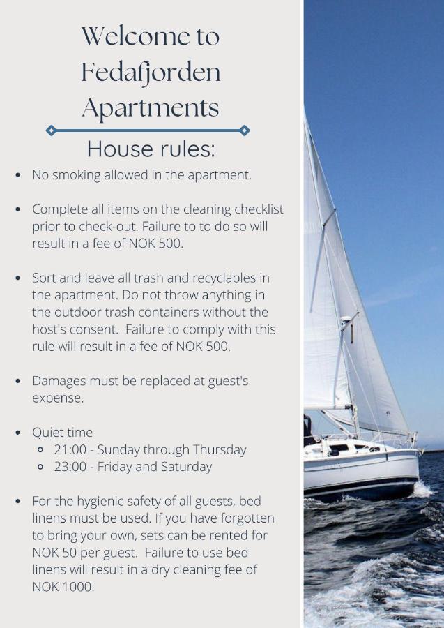 Fedafjorden Apartments Bagian luar foto
